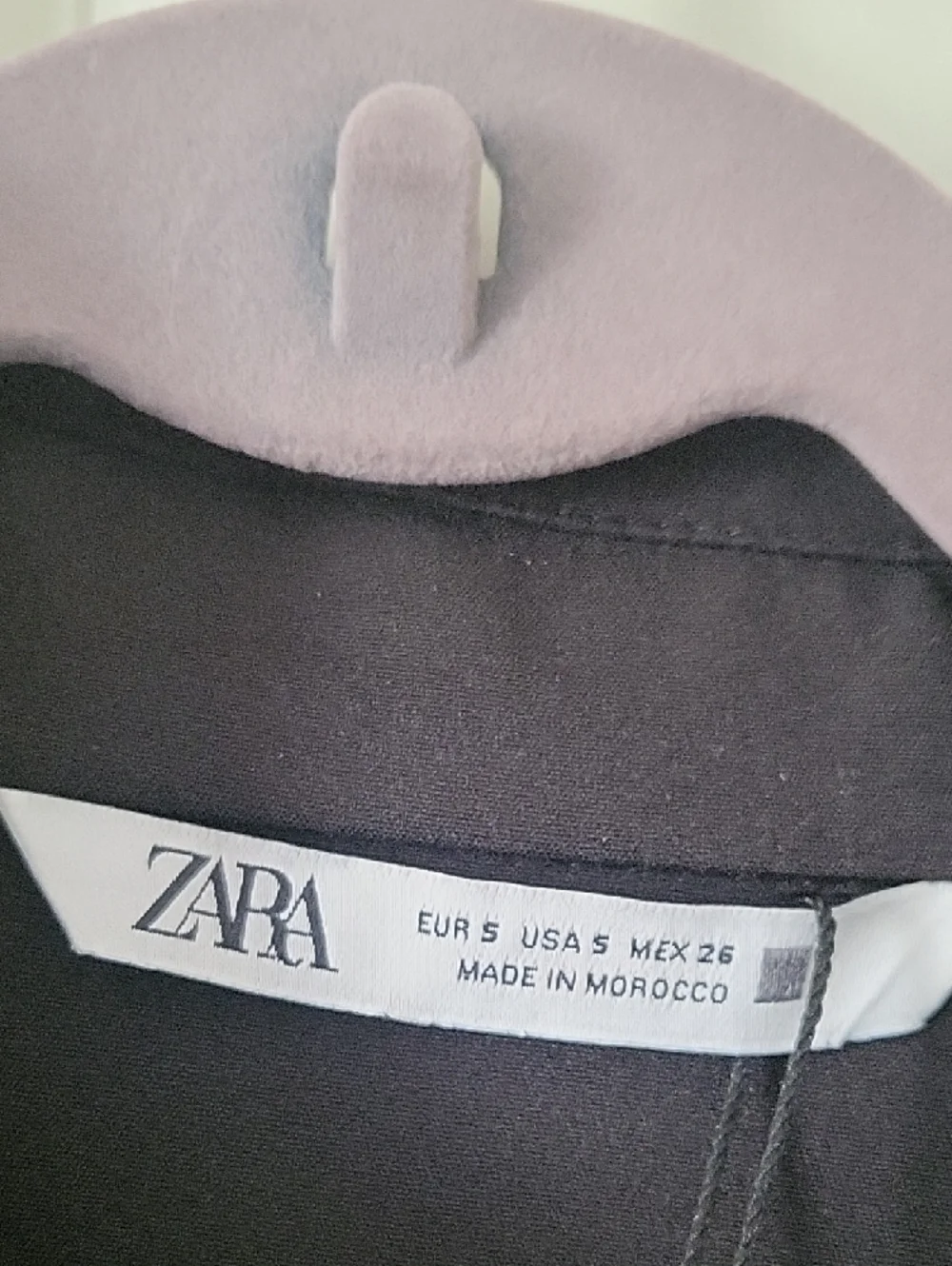 Zara Black Zip Front Mini Dress Collar Cap Sleeve A-Line Womens Size S NWT - Picture 2 of 9